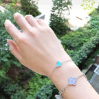 Loco BUTTERFLY TURQUOISE BUTTERFLY BRACELET SILVER