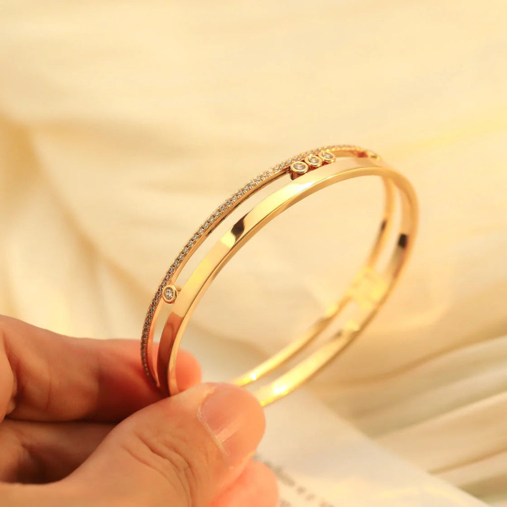 [Loco jewelrys]Move Romane Diamond Bangle Bracelet