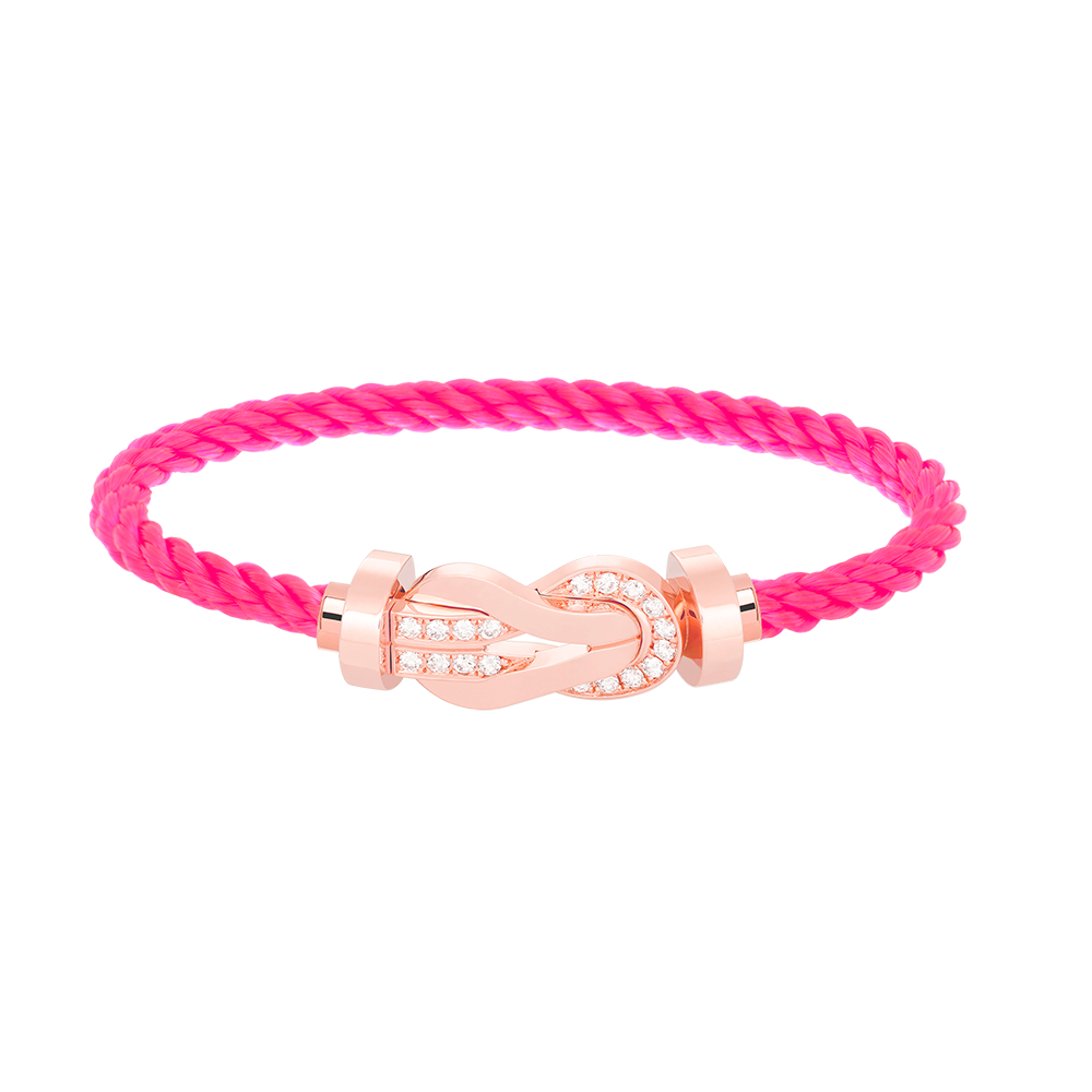 Loco CHANCE LARGE 8 FIGURE BUCKLE HALF DIAMOND BRACELET ROSE GOLD