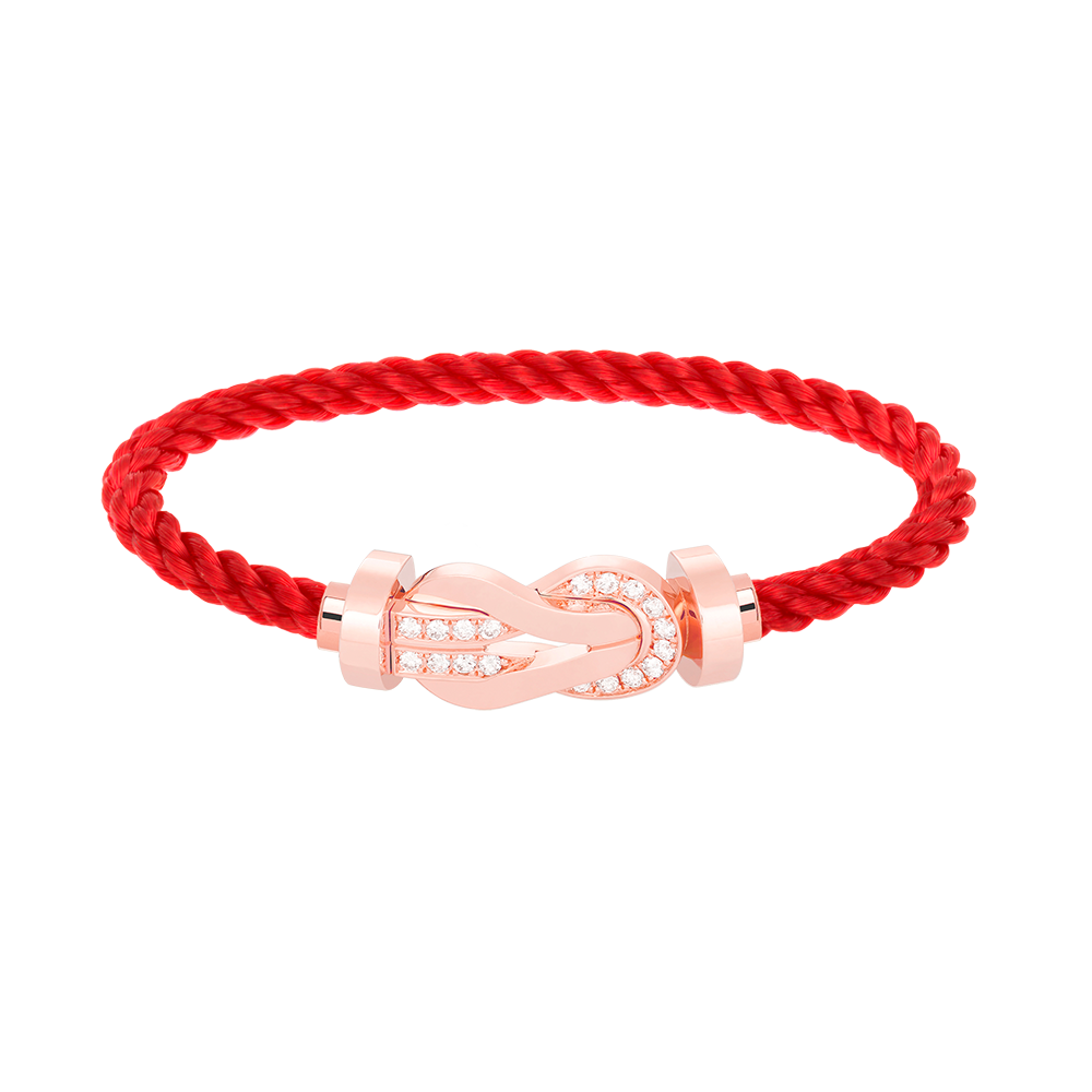 Loco CHANCE LARGE 8 FIGURE BUCKLE HALF DIAMOND BRACELET ROSE GOLD