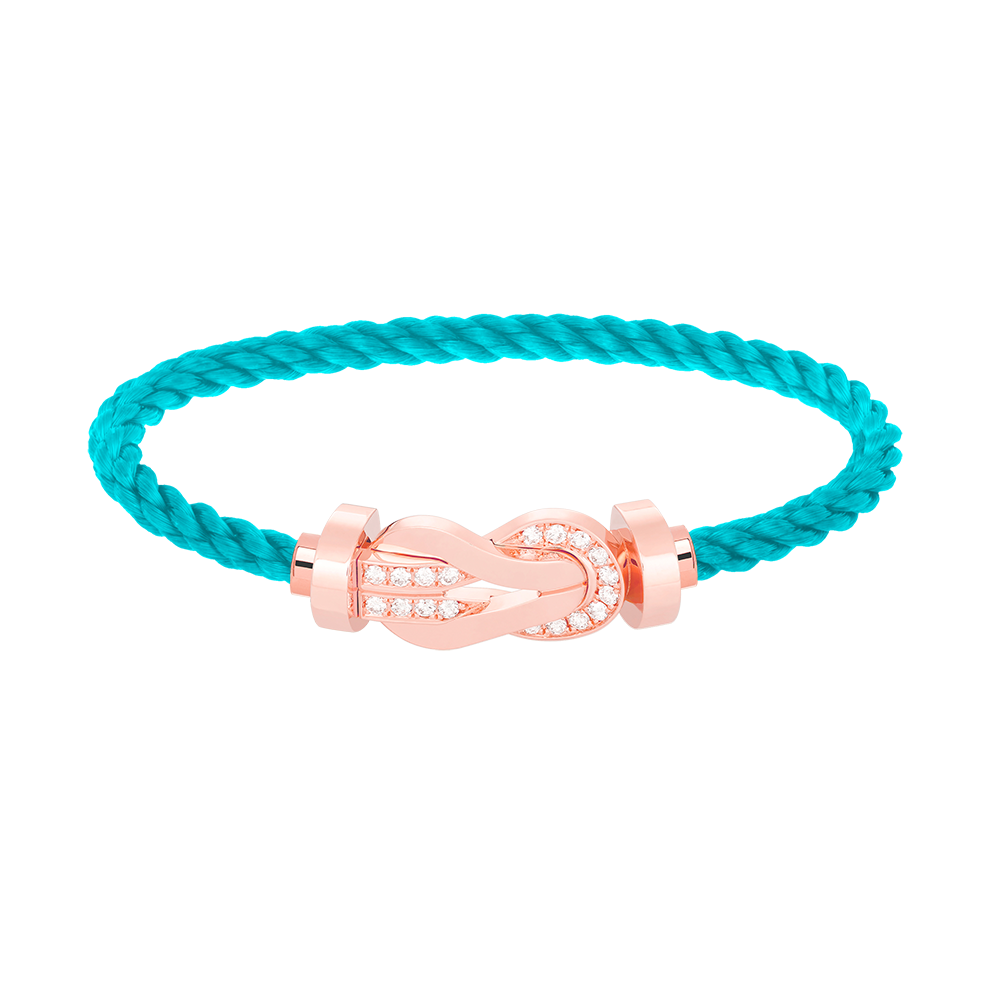 Loco CHANCE LARGE 8 FIGURE BUCKLE HALF DIAMOND BRACELET ROSE GOLD
