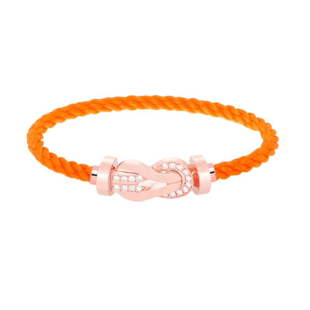 Loco CHANCE LARGE 8 FIGURE BUCKLE HALF DIAMOND BRACELET ROSE GOLD