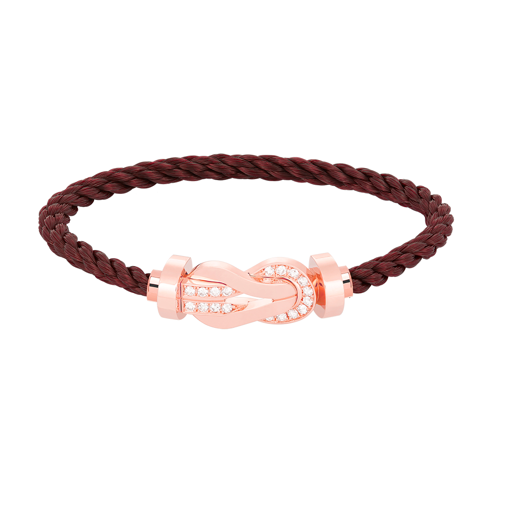Loco CHANCE LARGE 8 FIGURE BUCKLE HALF DIAMOND BRACELET ROSE GOLD