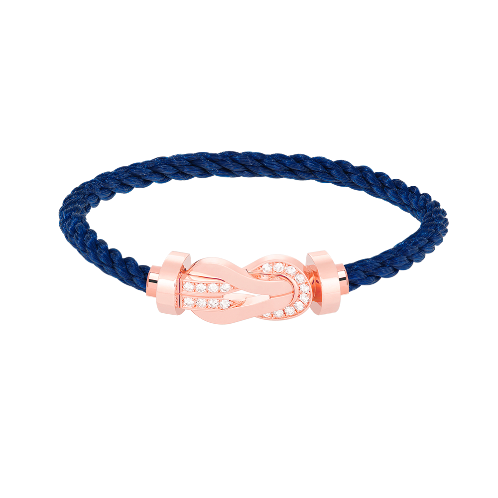 Loco CHANCE LARGE 8 FIGURE BUCKLE HALF DIAMOND BRACELET ROSE GOLD