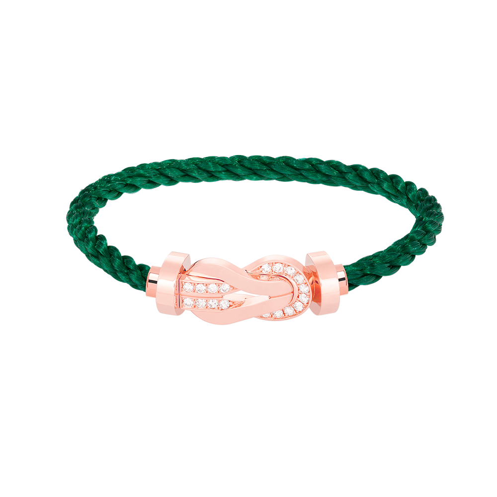 Loco CHANCE LARGE 8 FIGURE BUCKLE HALF DIAMOND BRACELET ROSE GOLD