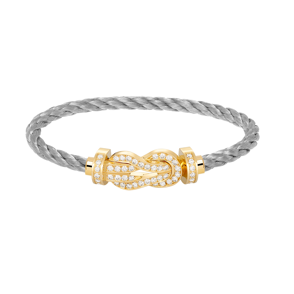 Loco CHANCE LARGE 8 FIGURE BUCKLE FULLDIAMOND BRACELET GOLD