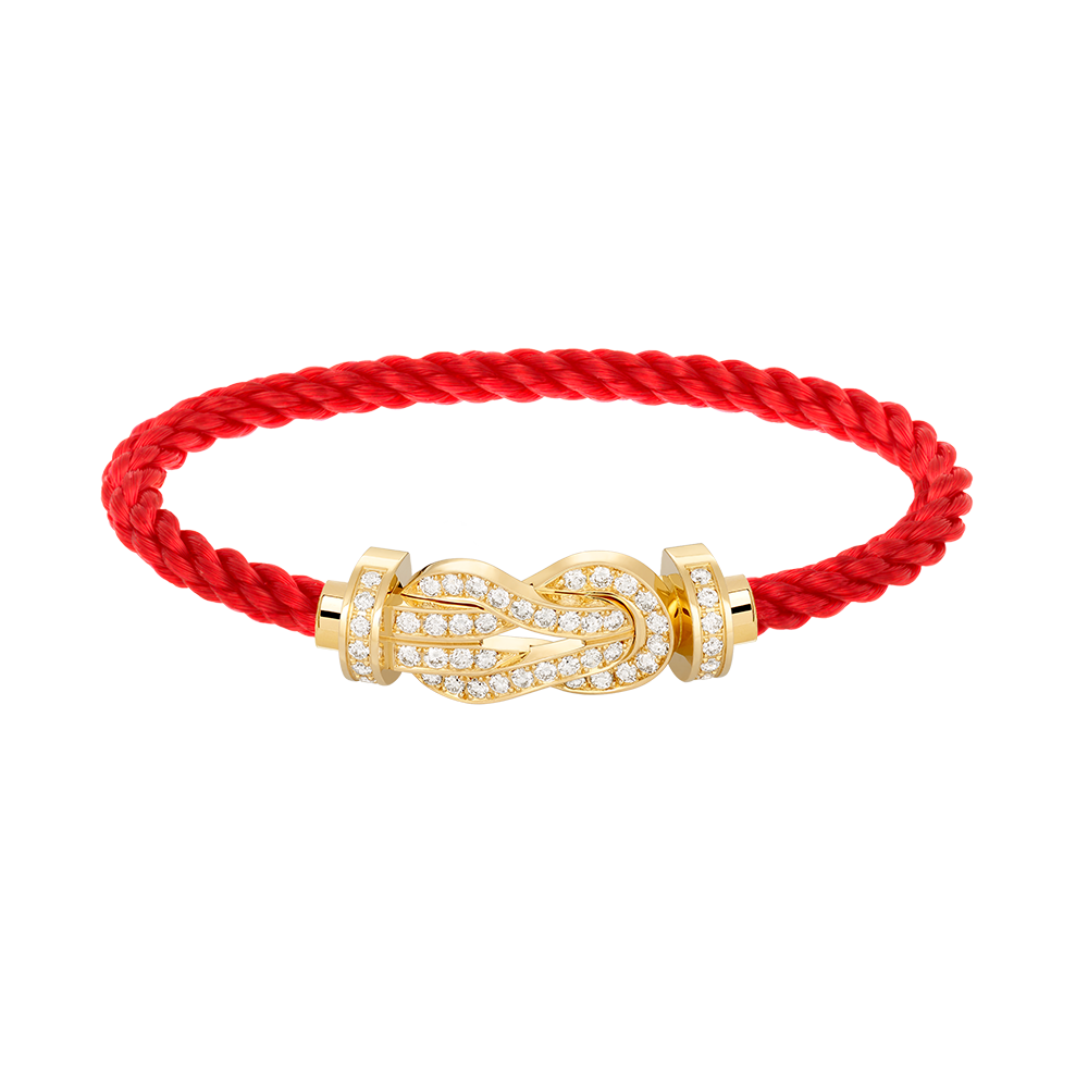 Loco CHANCE LARGE 8 FIGURE BUCKLE FULLDIAMOND BRACELET GOLD