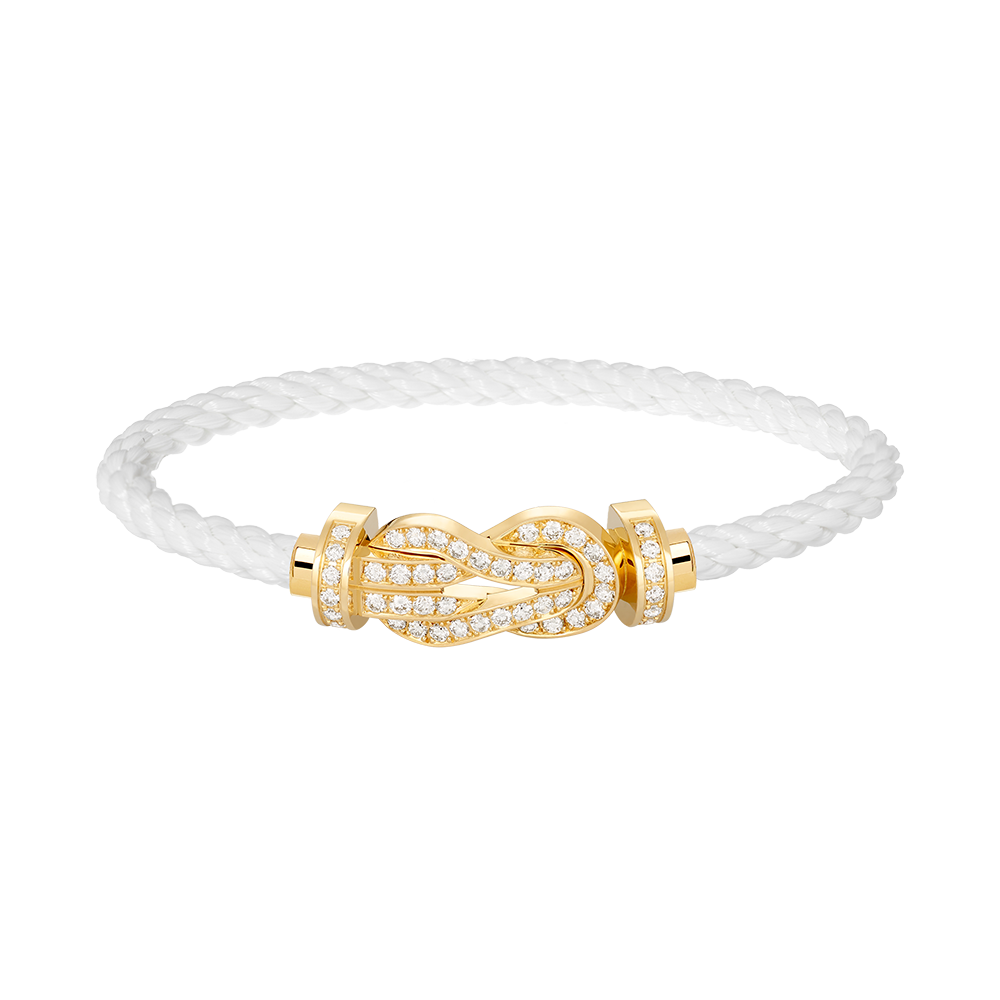 Loco CHANCE LARGE 8 FIGURE BUCKLE FULLDIAMOND BRACELET GOLD