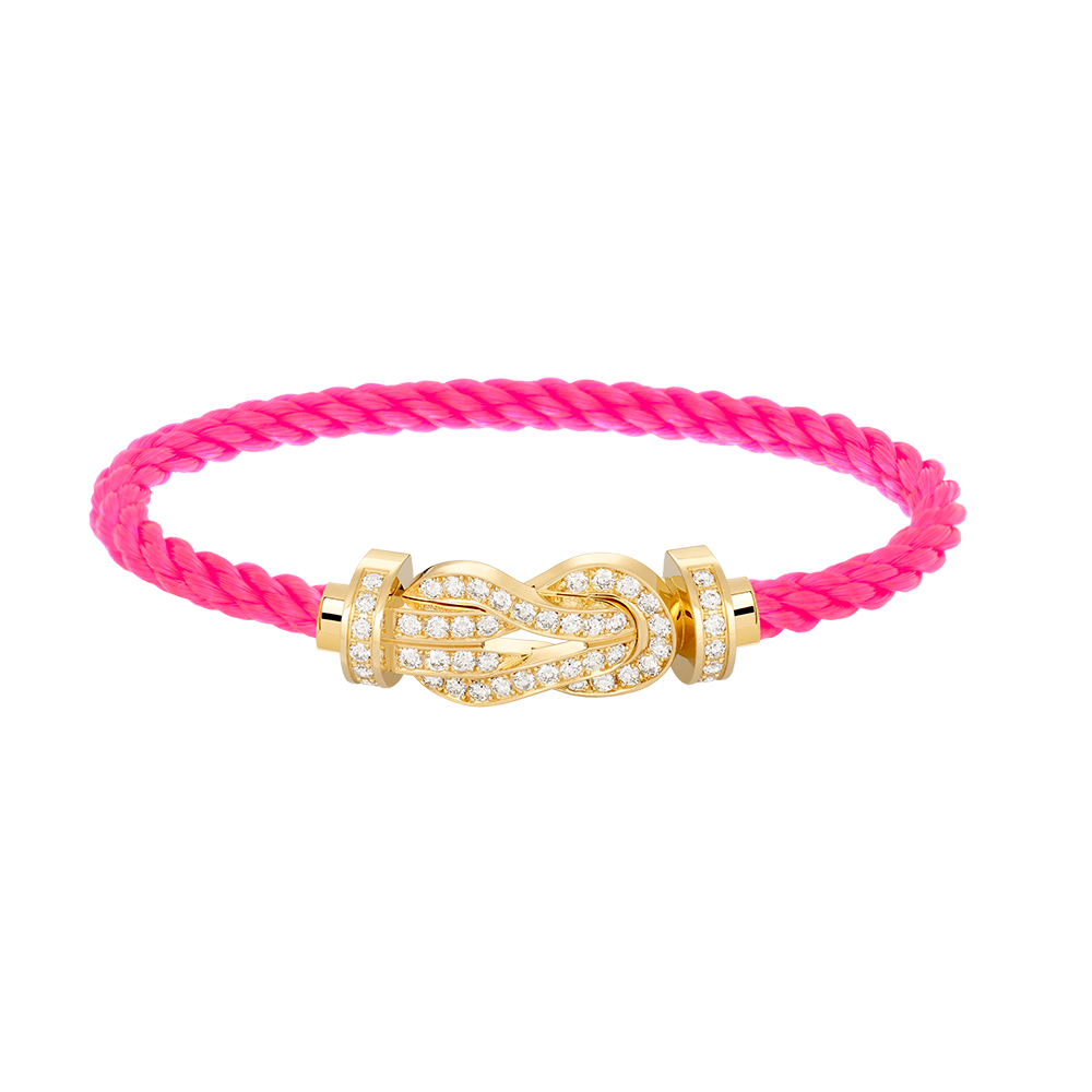 Loco CHANCE LARGE 8 FIGURE BUCKLE FULLDIAMOND BRACELET GOLD
