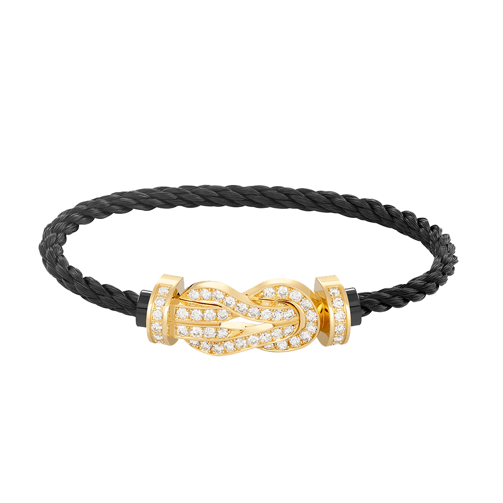 Loco CHANCE LARGE 8 FIGURE BUCKLE FULLDIAMOND BRACELET GOLD