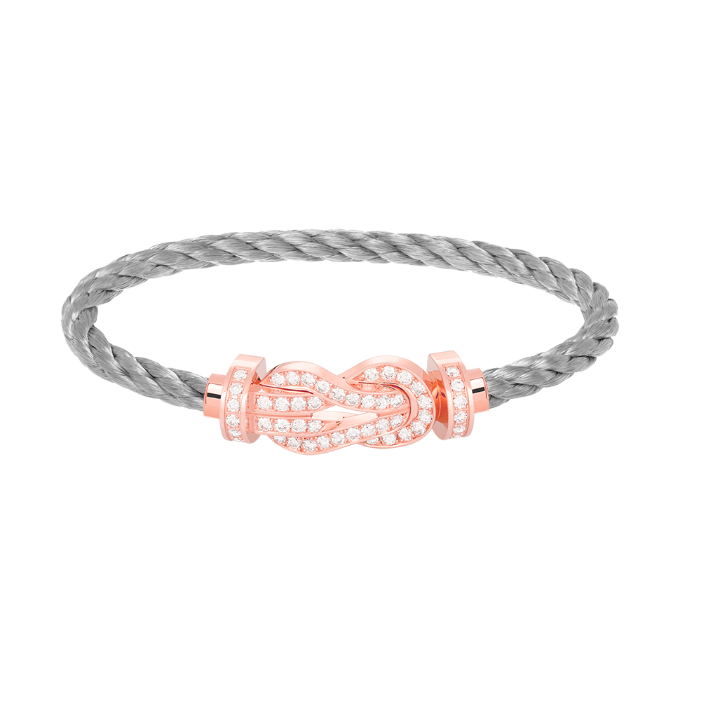 Loco CHANCE LARGE 8 FIGURE BUCKLE FULL DIAMOND BRACELET ROSE GOLD