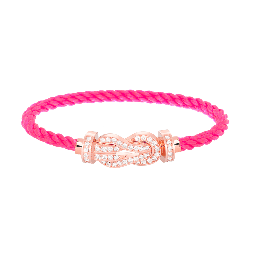 Loco CHANCE LARGE 8 FIGURE BUCKLE FULL DIAMOND BRACELET ROSE GOLD