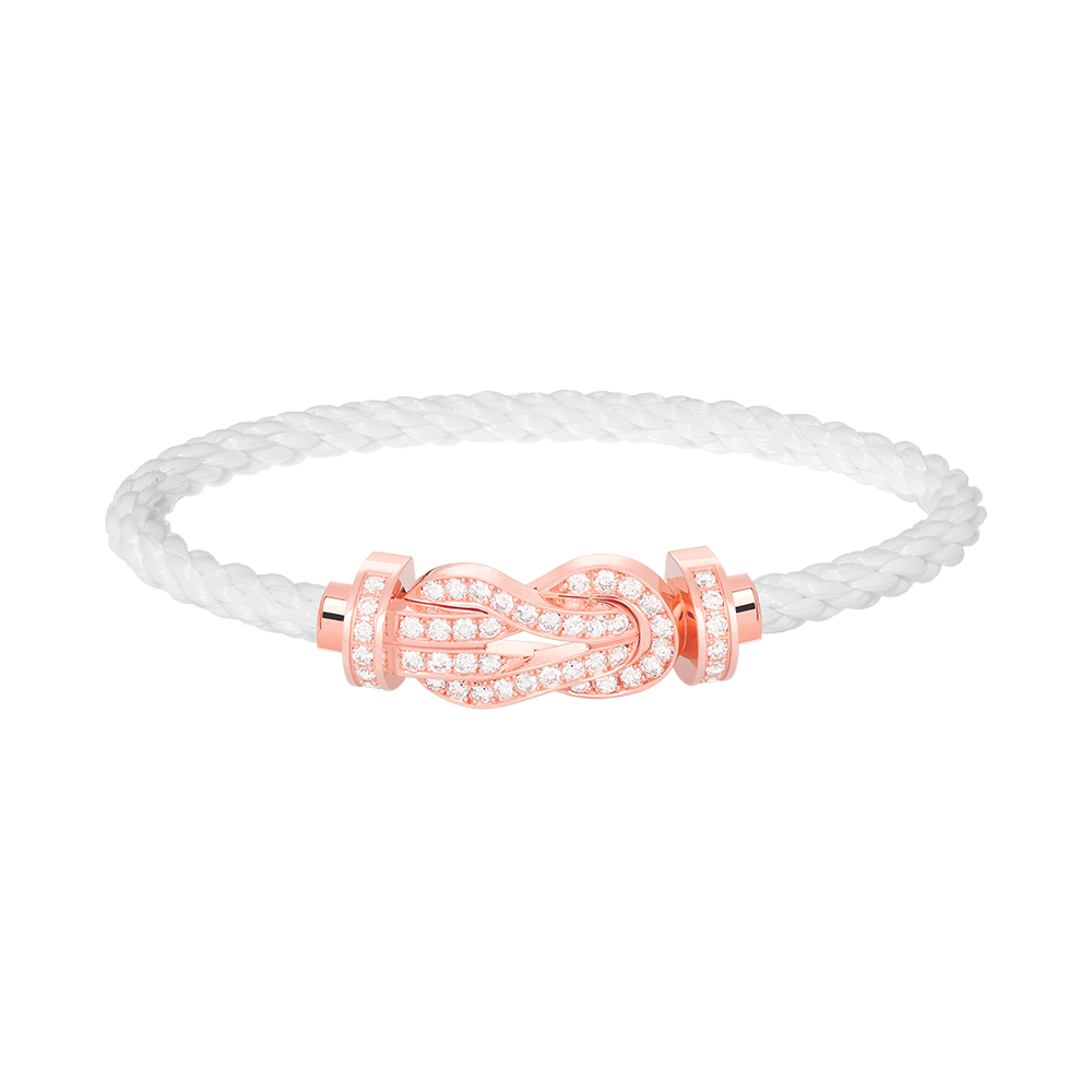 Loco CHANCE LARGE 8 FIGURE BUCKLE FULL DIAMOND BRACELET ROSE GOLD