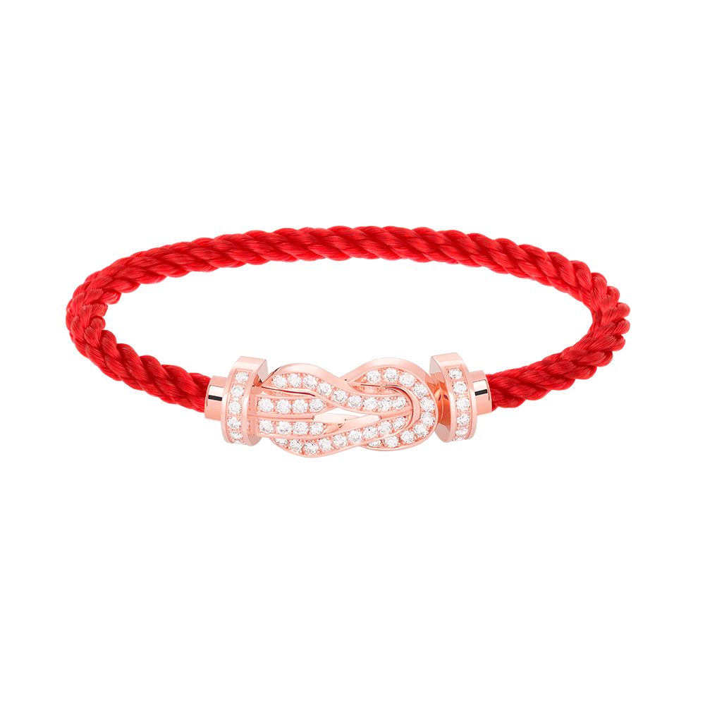 Loco CHANCE LARGE 8 FIGURE BUCKLE FULL DIAMOND BRACELET ROSE GOLD