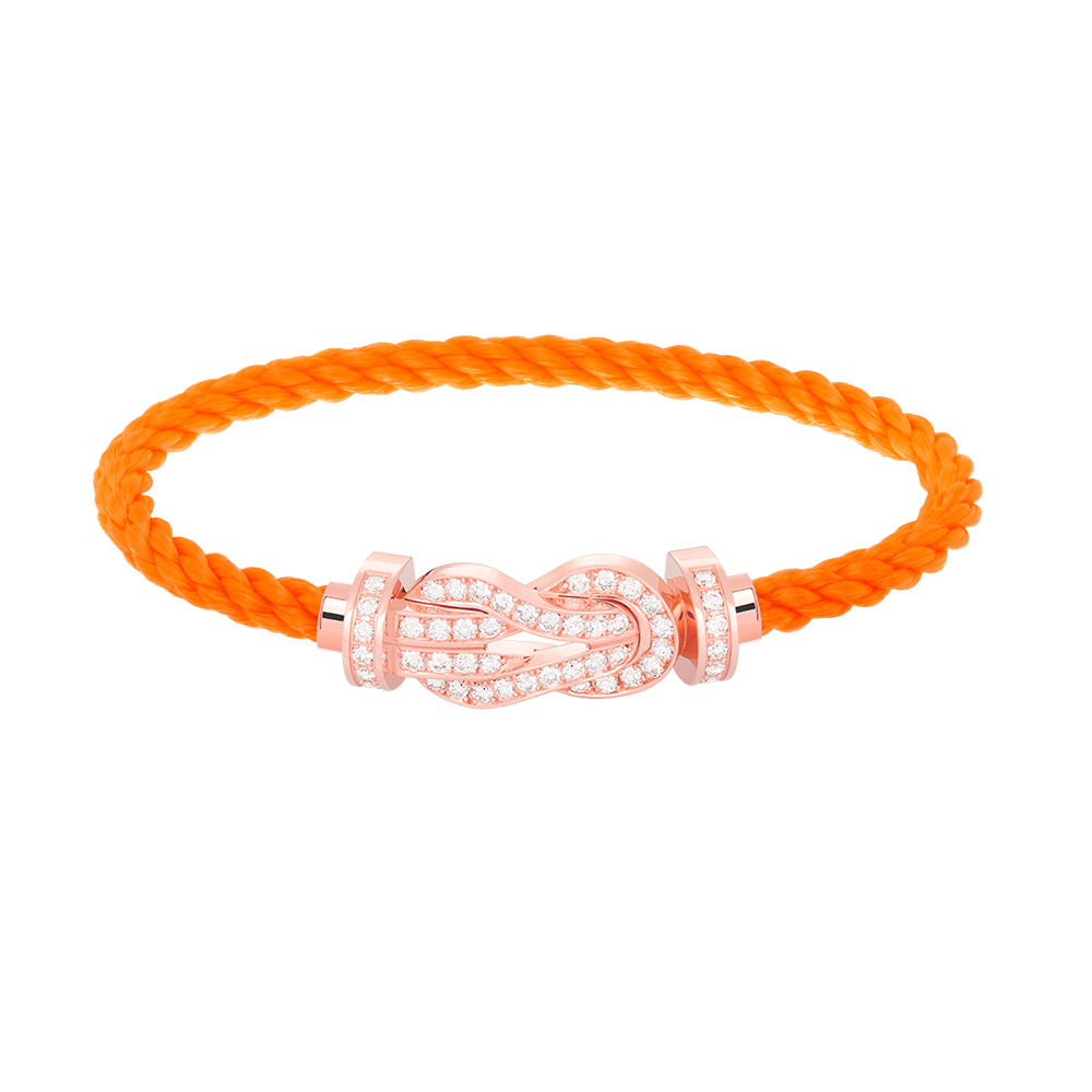 Loco CHANCE LARGE 8 FIGURE BUCKLE FULL DIAMOND BRACELET ROSE GOLD
