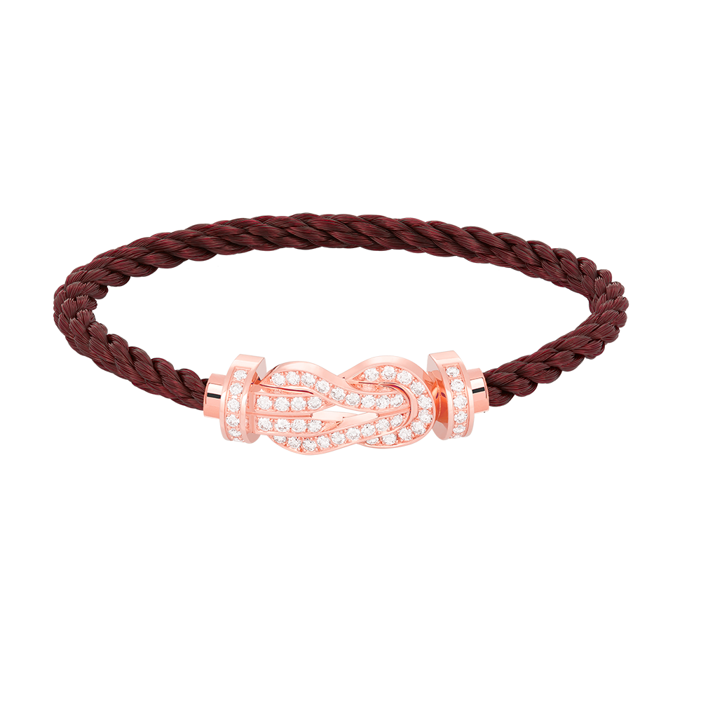 Loco CHANCE LARGE 8 FIGURE BUCKLE FULL DIAMOND BRACELET ROSE GOLD