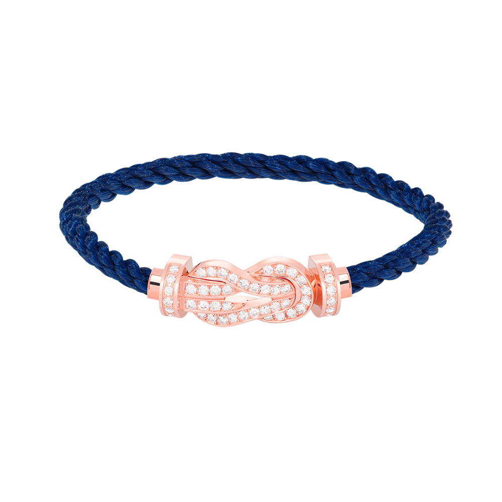 Loco CHANCE LARGE 8 FIGURE BUCKLE FULL DIAMOND BRACELET ROSE GOLD