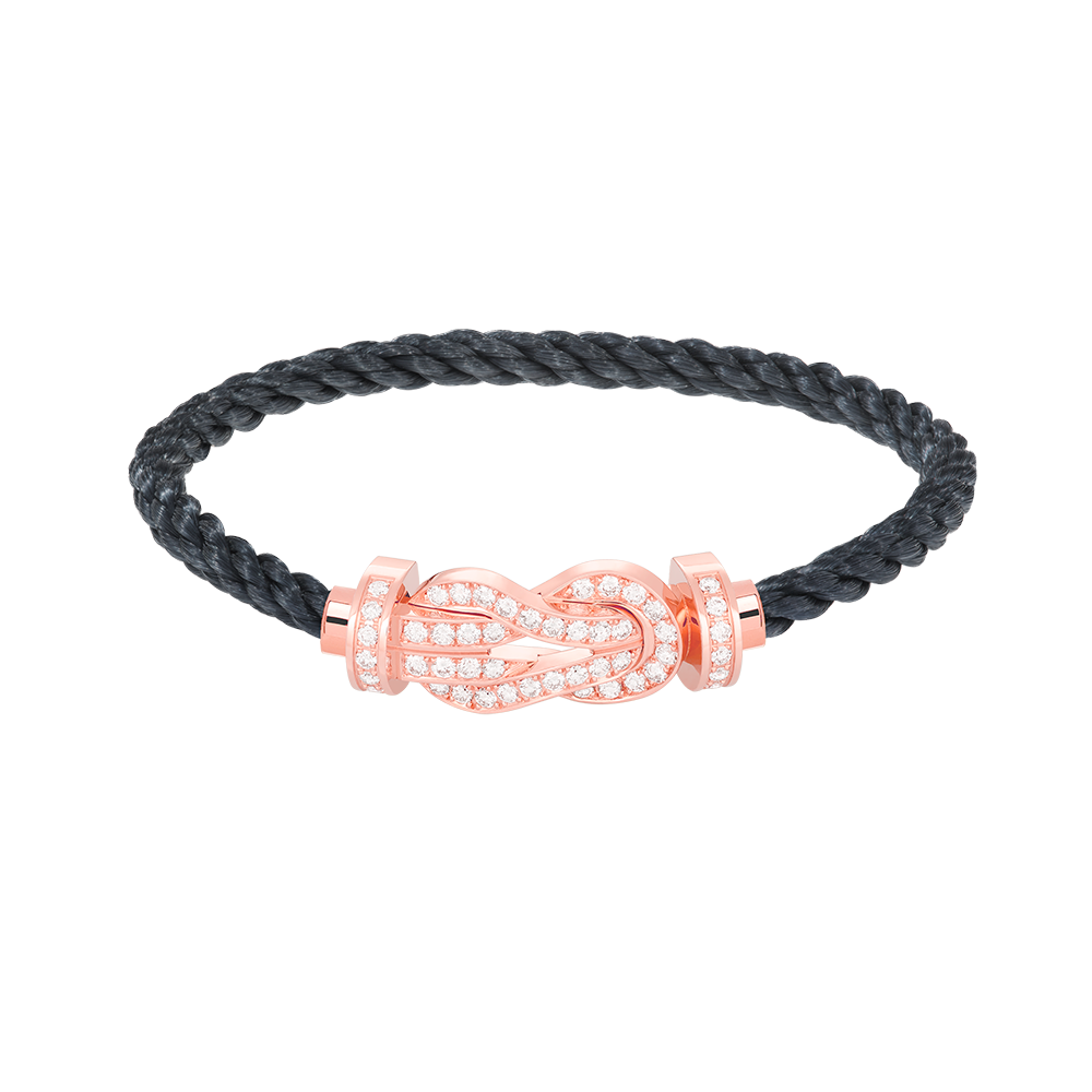Loco CHANCE LARGE 8 FIGURE BUCKLE FULL DIAMOND BRACELET ROSE GOLD