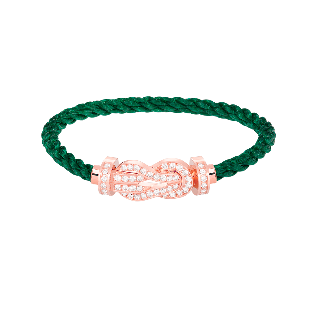 Loco CHANCE LARGE 8 FIGURE BUCKLE FULL DIAMOND BRACELET ROSE GOLD