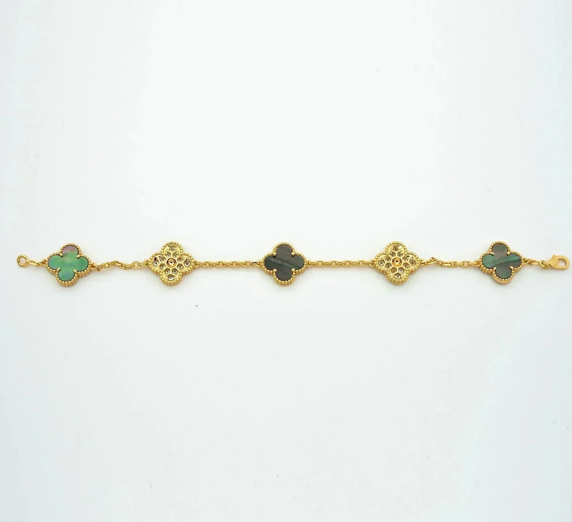 [Loco ]New CLOVER 5 MOTIF GRAY MOP BRACELET COLLECTION