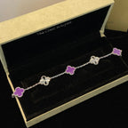 [Loco ]New  CLOVER 5 MOTIF VIOLET BRACELET COLLECTION