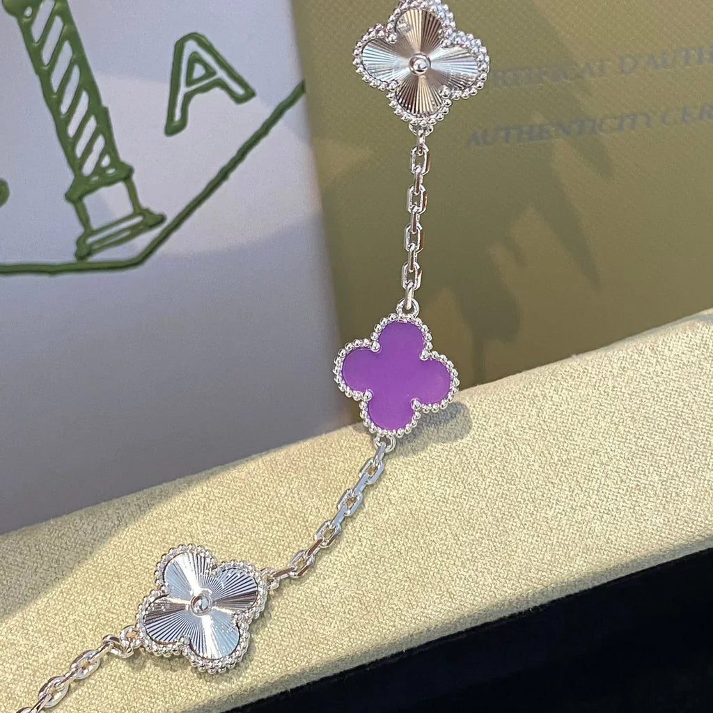 [Loco ]New  CLOVER 5 MOTIF VIOLET BRACELET COLLECTION
