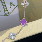 [Loco ]New  CLOVER 5 MOTIF VIOLET BRACELET COLLECTION