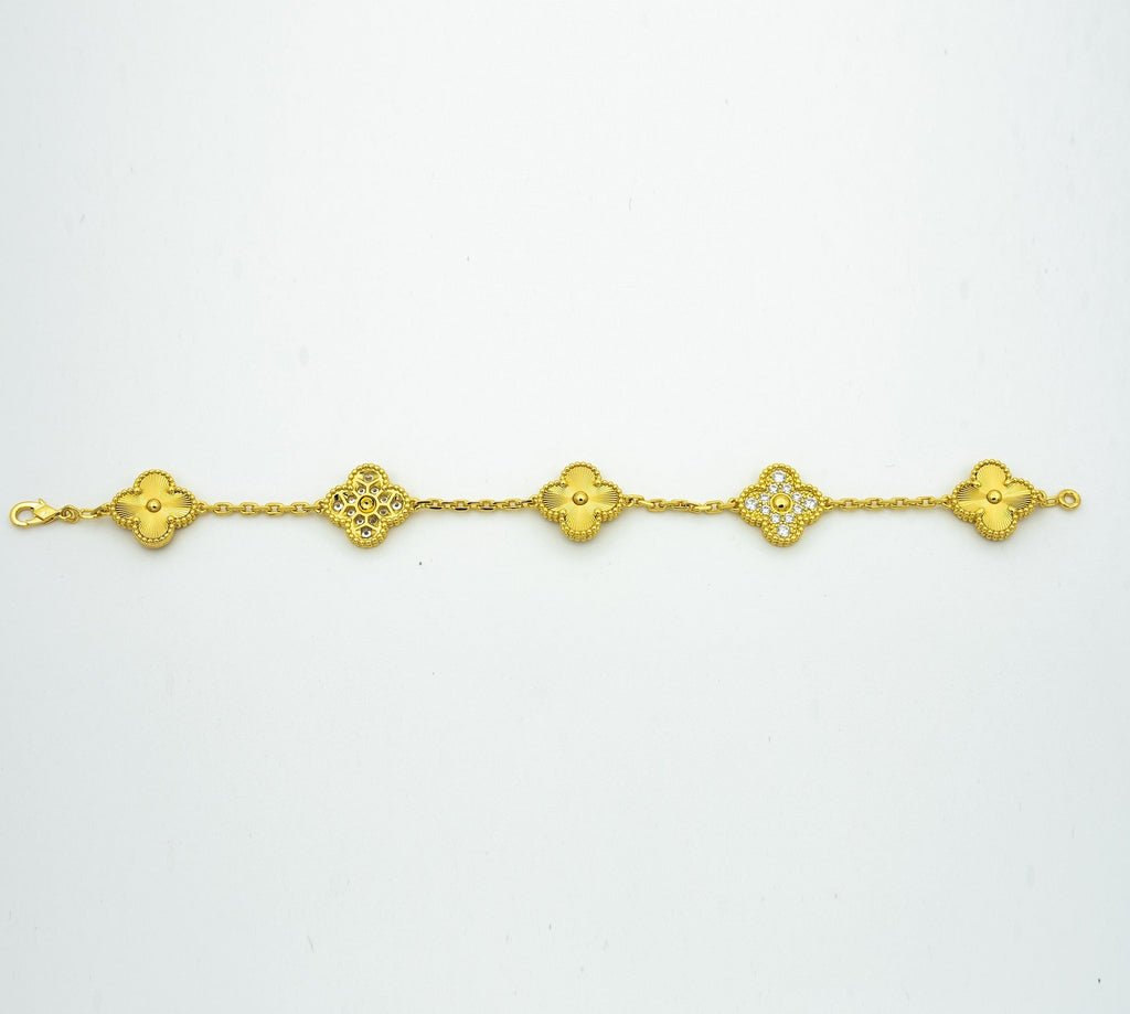 [Loco ]New  CLOVER 5 MOTIF LASER BRACELET COLLECTION
