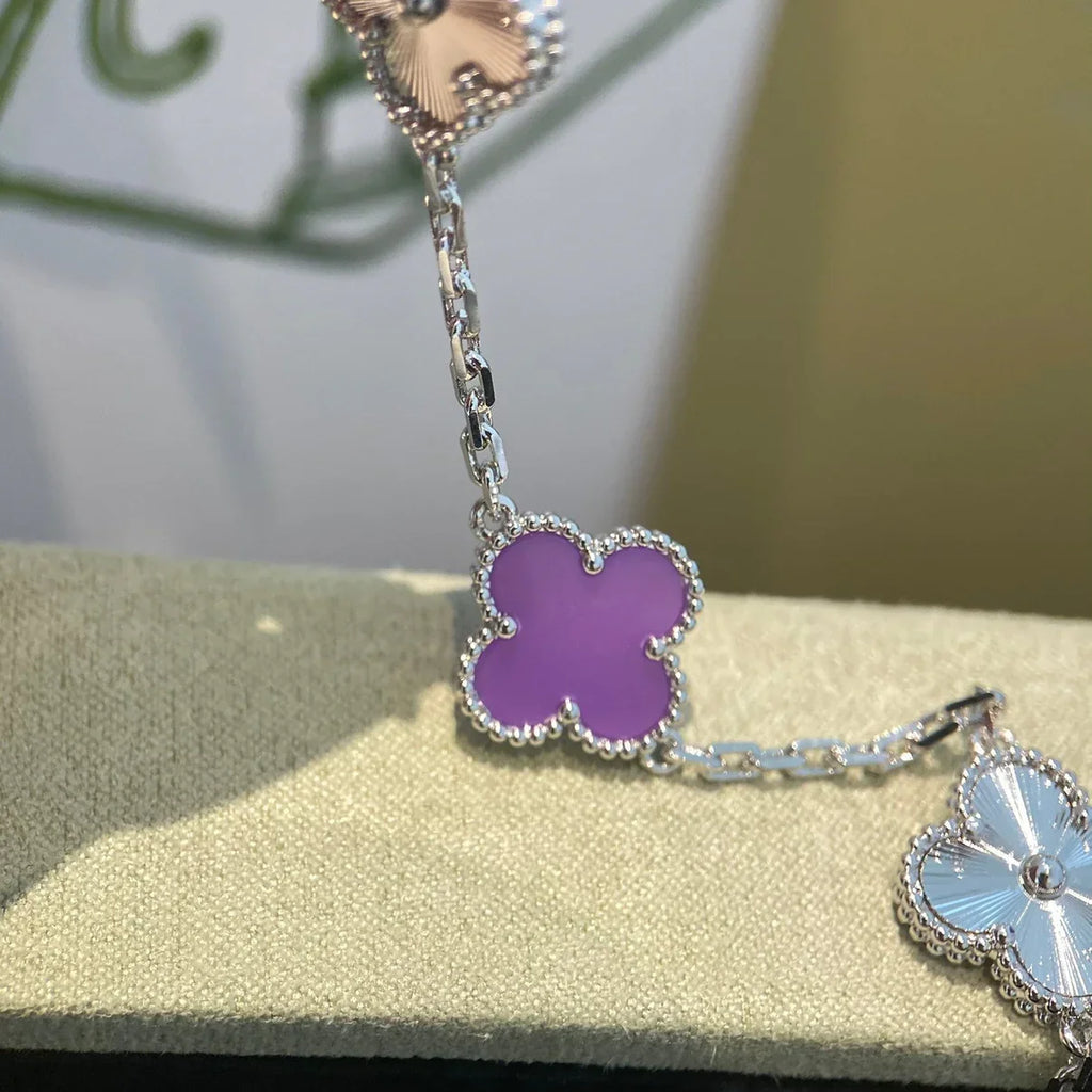 [Loco ]New  CLOVER 5 MOTIF VIOLET BRACELET COLLECTION