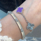 [Loco ]New  CLOVER 5 MOTIF VIOLET BRACELET COLLECTION