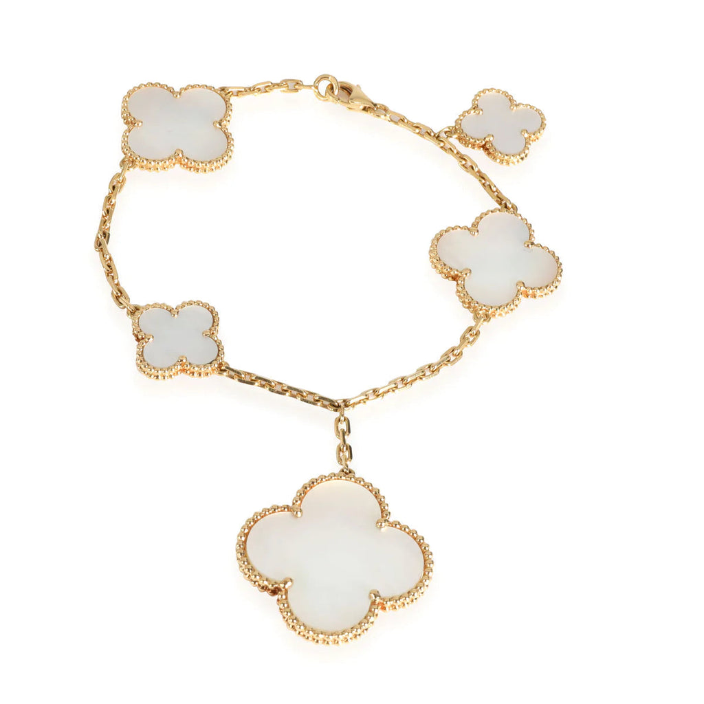 Loco MAGIC CLOVER MOP GOLD BRACELET 5 MOTIFS
