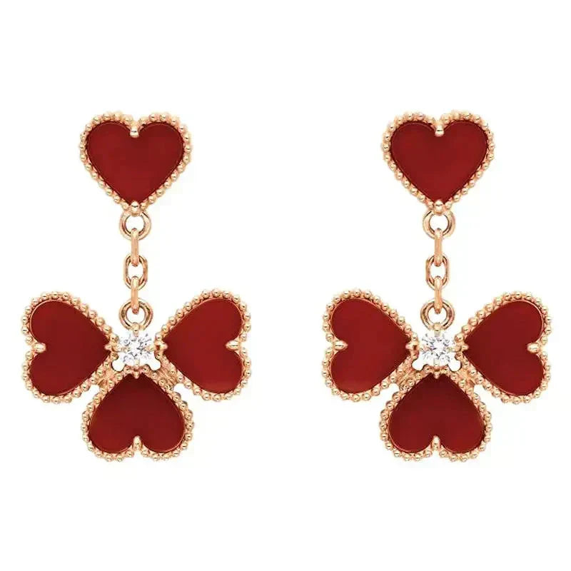 Loco SWEET CLOVER CARNELIAN EARRINGS