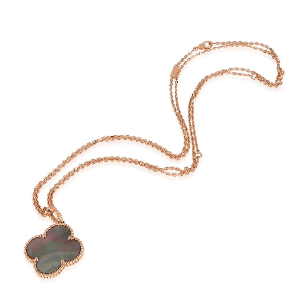 Loco CLOVER 25MM GOLD DARK MOP BIG CLOVER NECKLACE