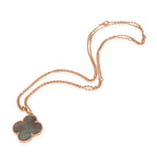 Loco CLOVER 25MM GOLD DARK MOP BIG CLOVER NECKLACE