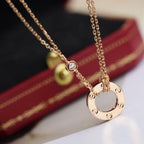 Loco LOVE NECKLACE ADJUSTABLE ROSE GOLD 2 DIAMOND