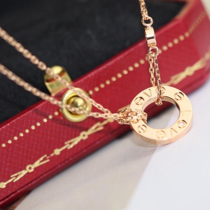 Loco LOVE NECKLACE ADJUSTABLE ROSE GOLD 2 DIAMOND