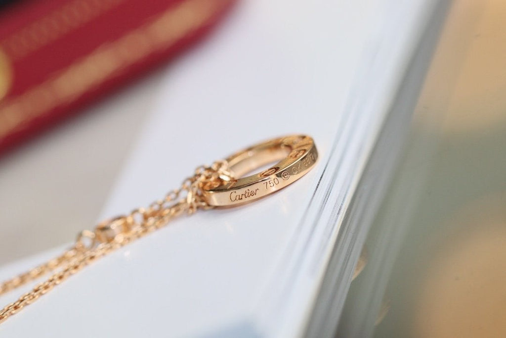 Loco LOVE NECKLACE ADJUSTABLE ROSE GOLD 2 DIAMOND