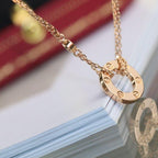 Loco LOVE NECKLACE ADJUSTABLE ROSE GOLD 2 DIAMOND