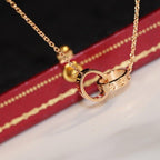 Loco LOVE NECKLACE PINK GOLD AND SILVER