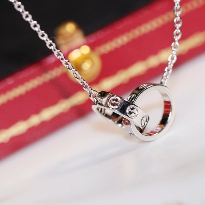Loco LOVE NECKLACE PINK GOLD AND SILVER