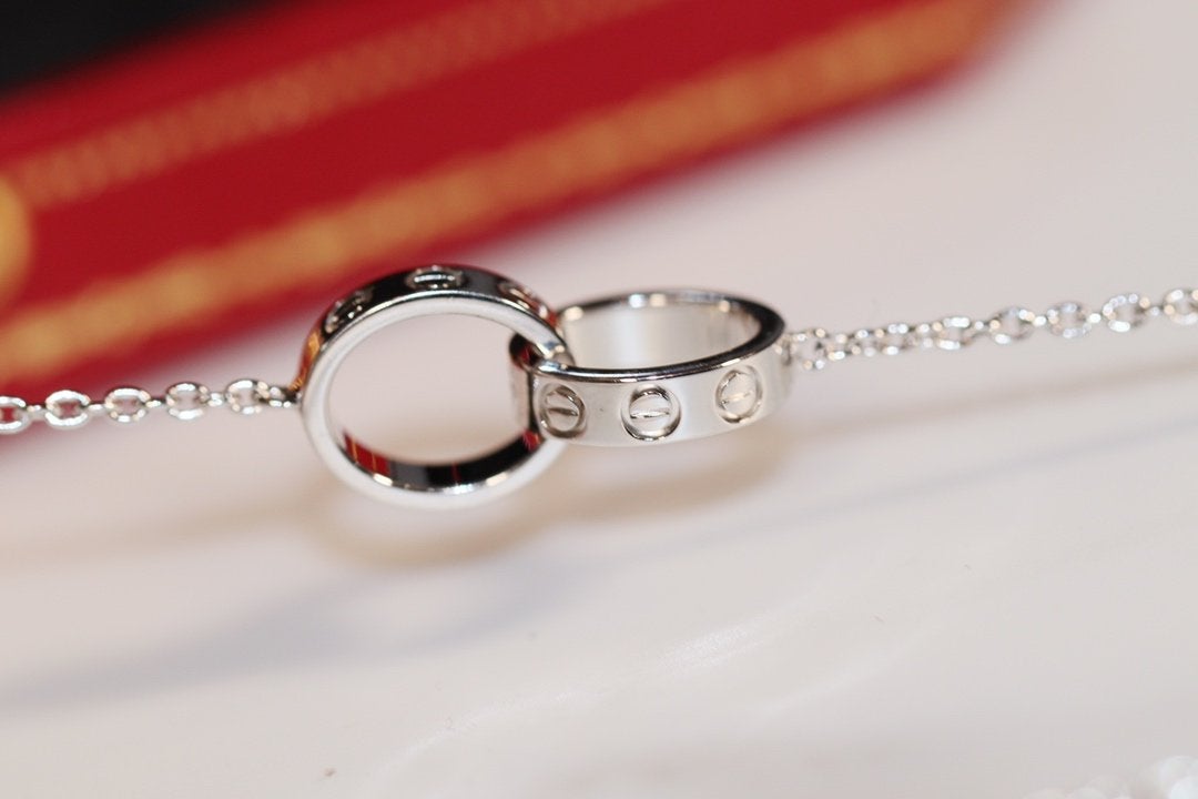 Loco LOVE NECKLACE PINK GOLD AND SILVER