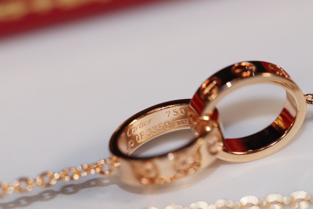 Loco LOVE NECKLACE PINK GOLD AND SILVER