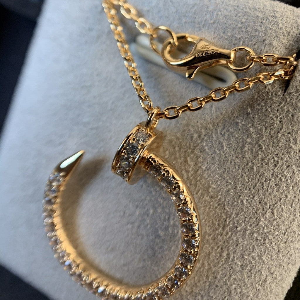 Loco JUSTE NECKLACE PINK GOLD DIAMONDS