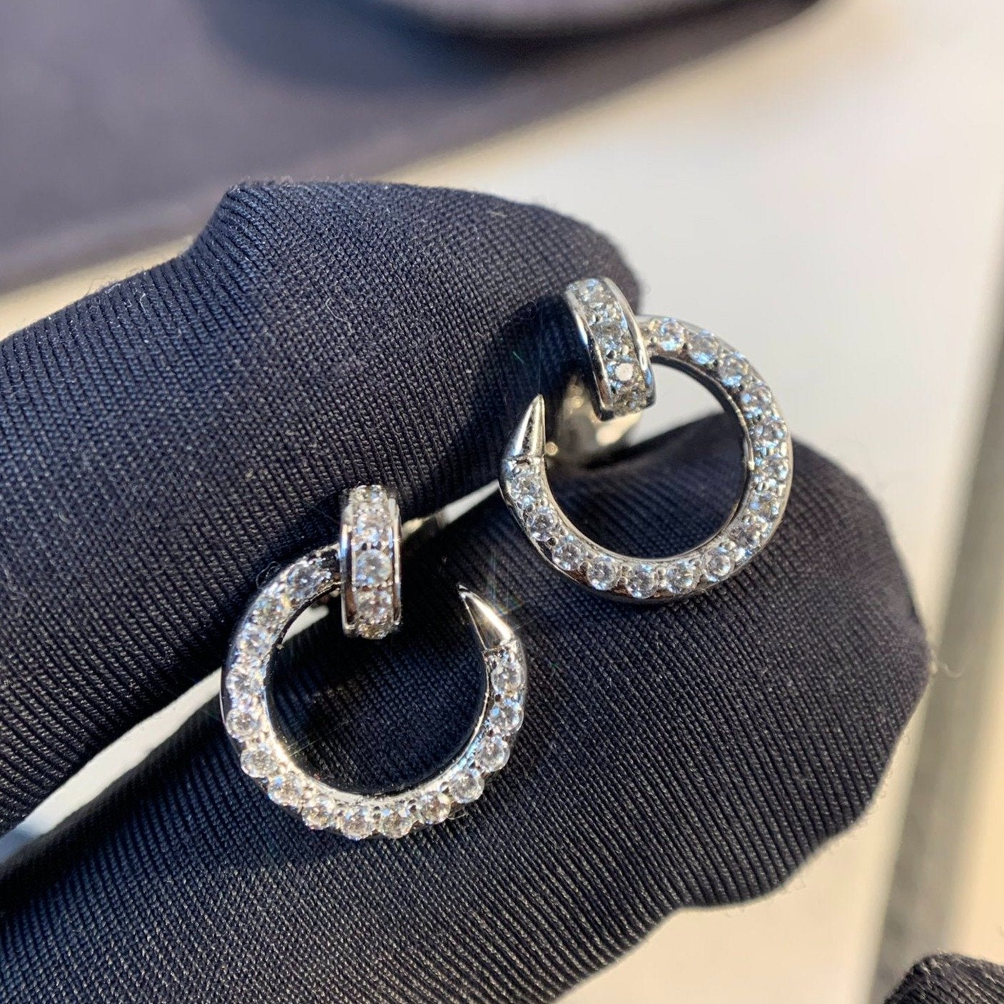 Loco JUSTE EARRINGS SILVER DIAMONDS