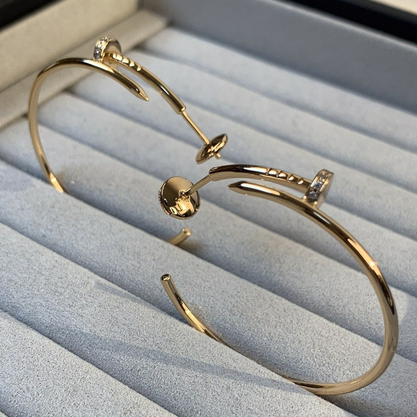 Loco JUSTE EARRINGS GOLD DIAMONDS 1.8MM