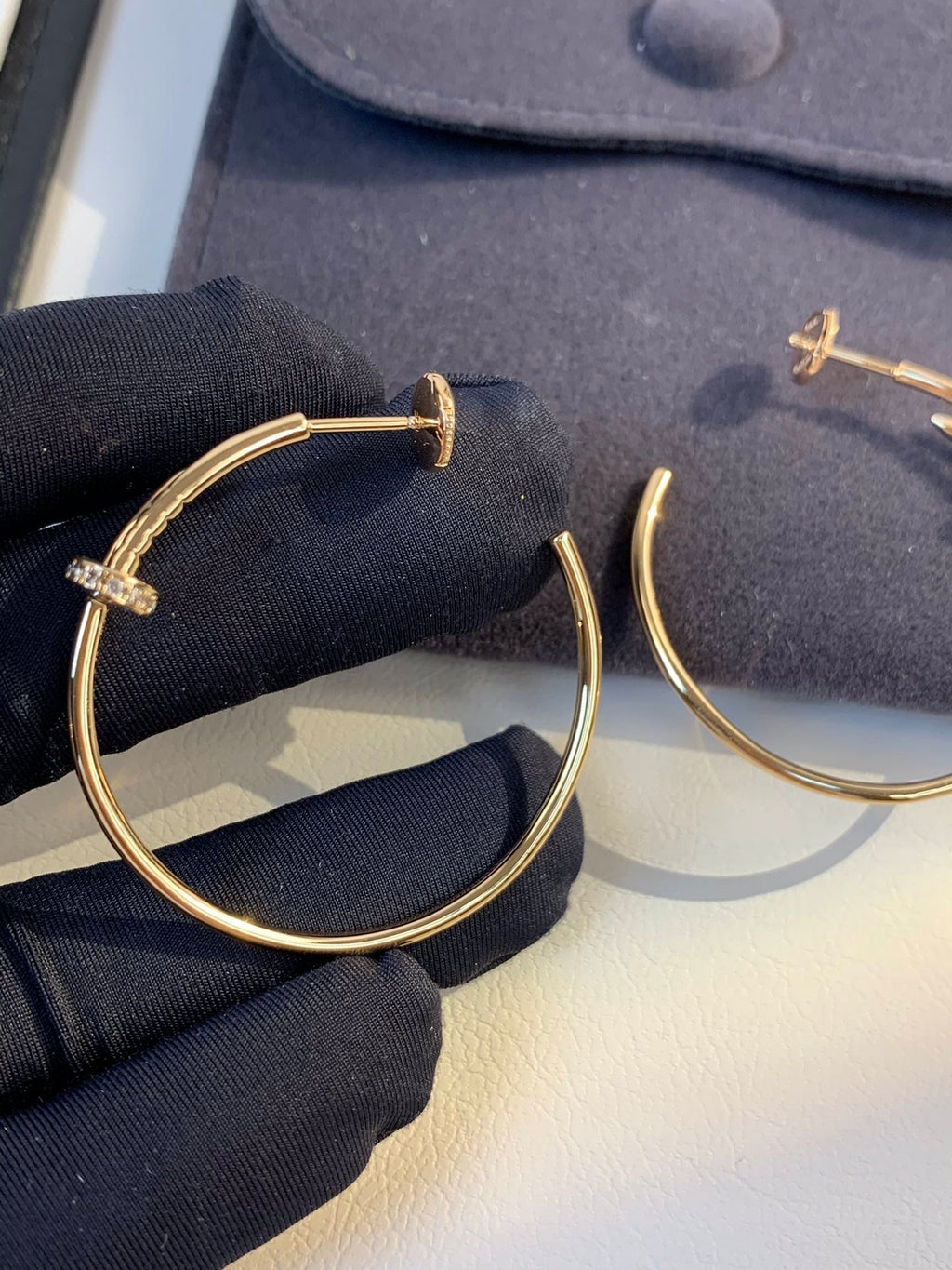 Loco JUSTE EARRINGS GOLD DIAMONDS 1.8MM