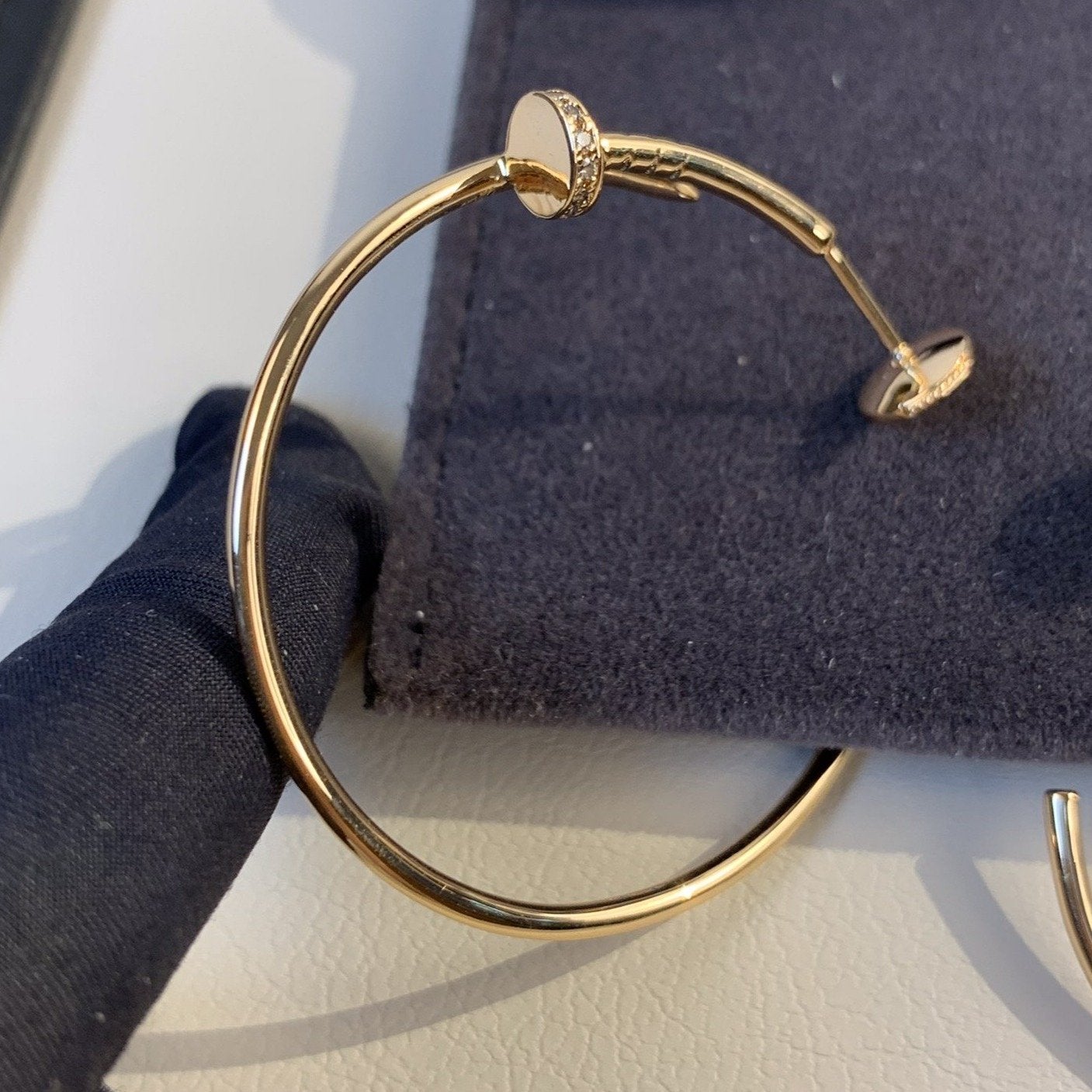 Loco JUSTE EARRINGS GOLD DIAMONDS 1.8MM