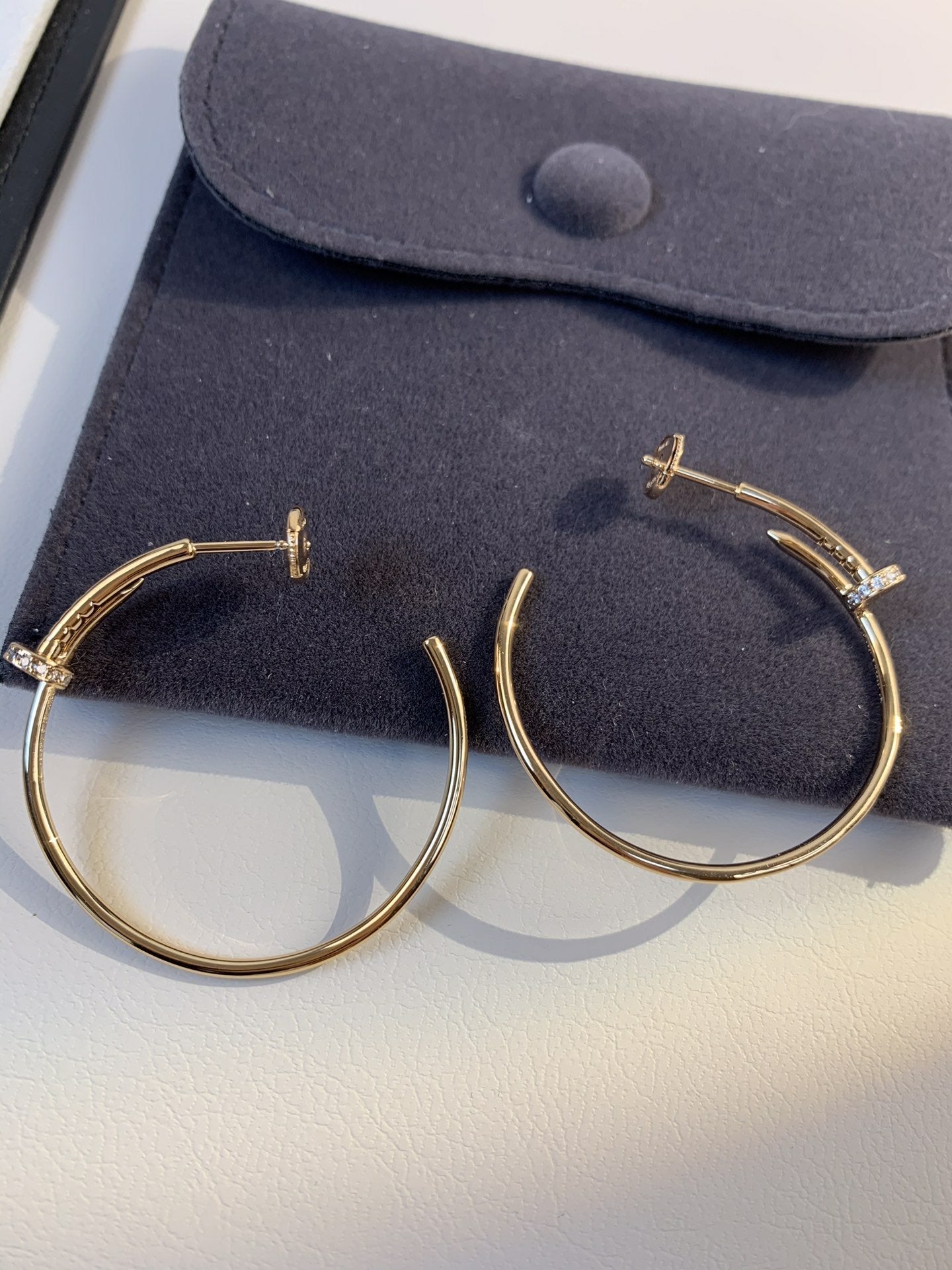 Loco JUSTE EARRINGS GOLD DIAMONDS 1.8MM