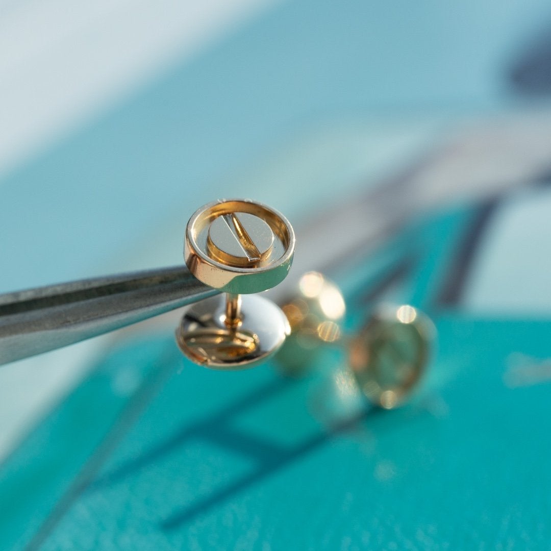 Loco LOVE EARRINGS PINK GOLD 10MM