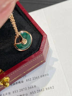 Loco AMULETTE ROSE GOLD MALACHITE NECKLACE
